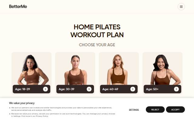 BetterMe Quiz storefront