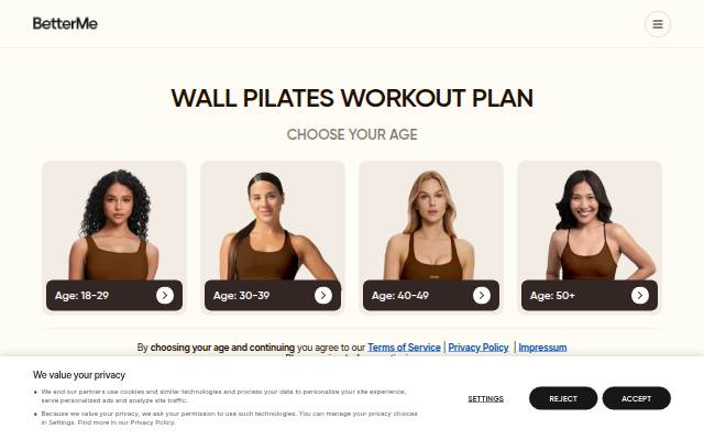 BetterMe Quiz storefront