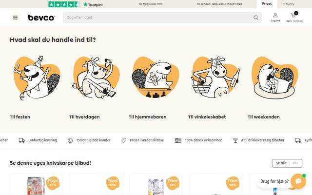 Startseite von Bevco