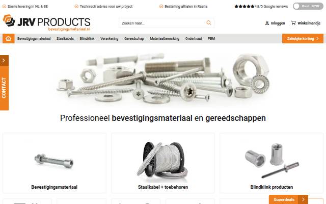 Montra da Bevestigingsmateriaal.nl JRV