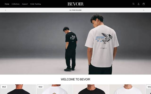 BEVOIR - Official Store | Luxury Menswear storefront