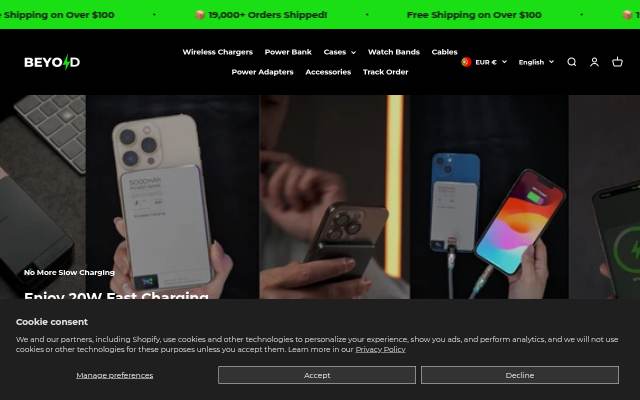 Startseite von Beyond Chargers