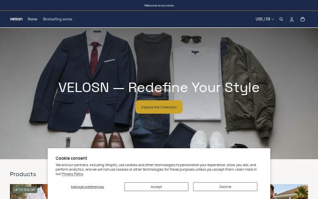 velosn storefront