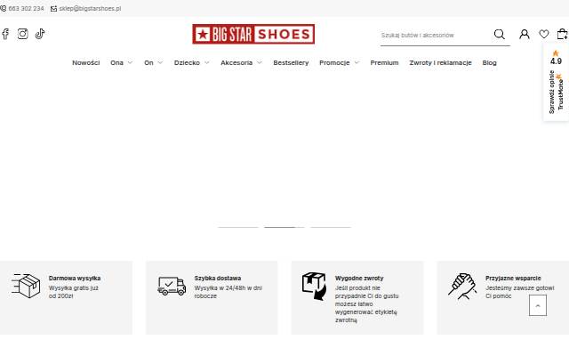 Sklep online - Bigstarshoes.pl storefront
