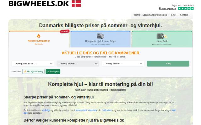 www.Bigwheels.dk Komplethjul, vinterhjul og sommerhjul storefront