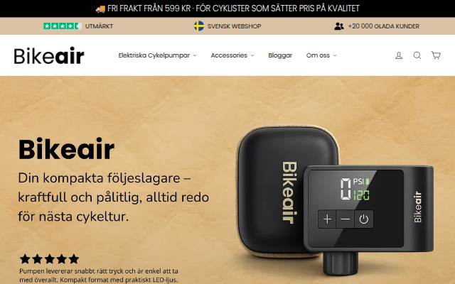 Bikeair.se storefront