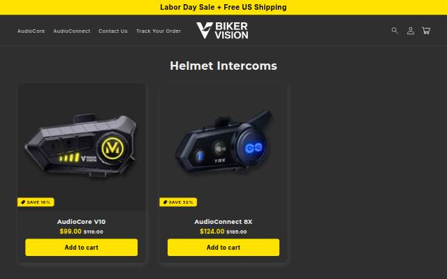 BikerVision storefront
