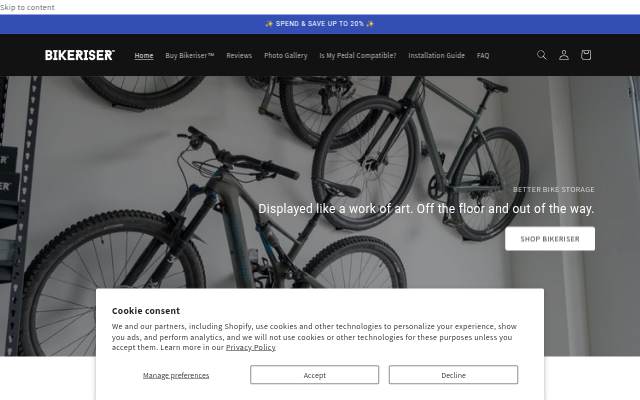 Bikeriser storefront