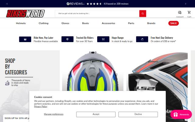 Montra da Bikers World Store