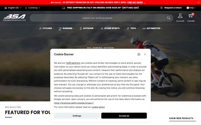 Startseite von Bike Sport Adventure