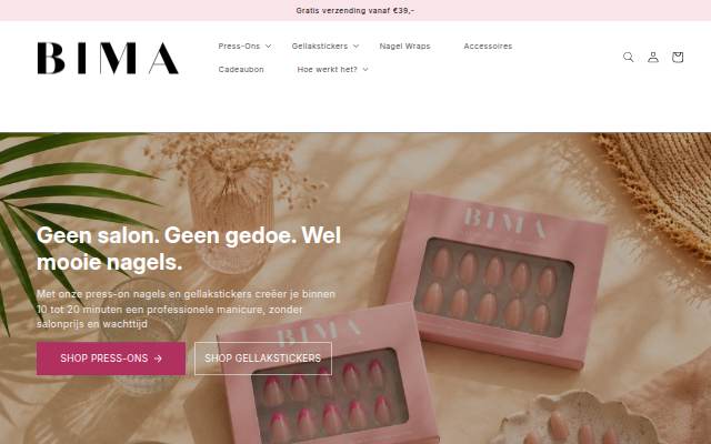 BIMA Nails storefront