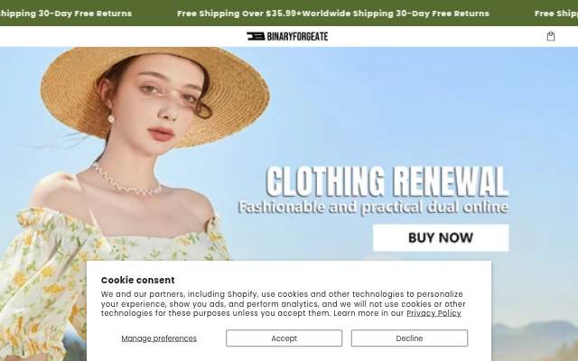 Binaryforgeate storefront