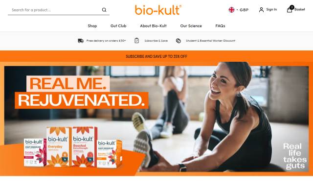 Bio Kult UK: Experts in Microbiome &amp; Gut Health Supplements storefront