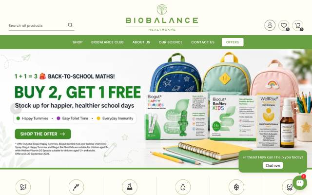 Biobalance Healthcare storefront