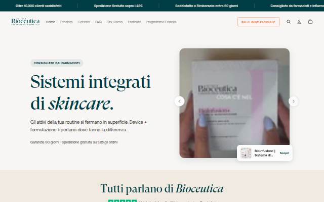 Bioceutica Milano storefront