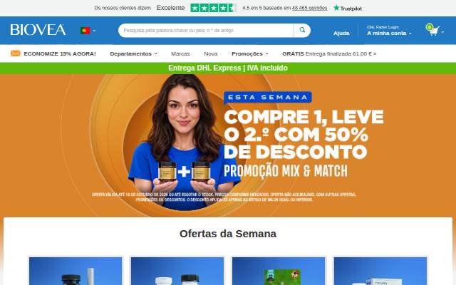 Startseite von BIOVEA PORTUGAL