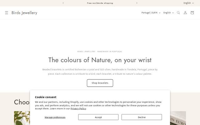 Startseite von Birds Jewellery