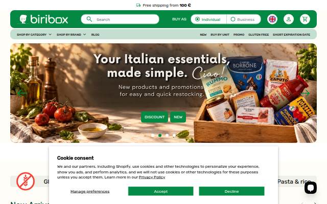 Biribox storefront
