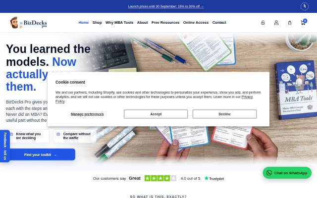 BizDecks Pro storefront