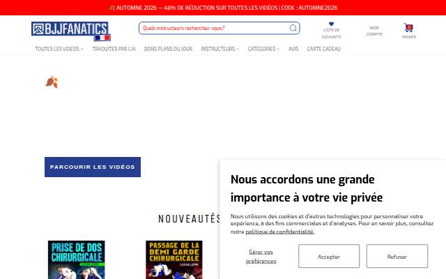 BJJ Fanatics storefront