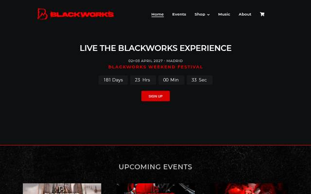 Startseite von BLACKWORKS - Independent Techno Movement