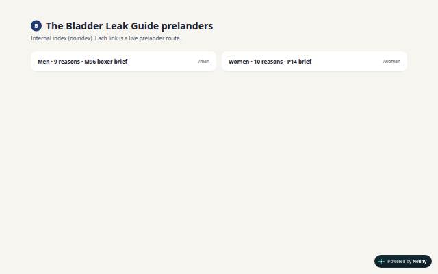 The Bladder Leak Guide storefront