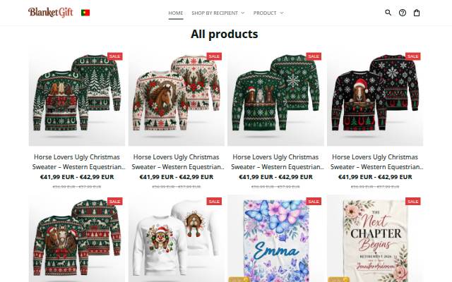 Startseite von BlanketGifts