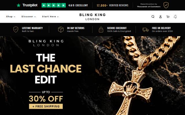 Bling King London storefront