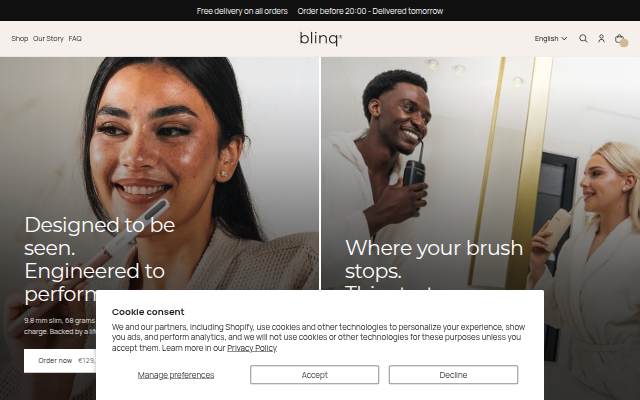 Blinq storefront