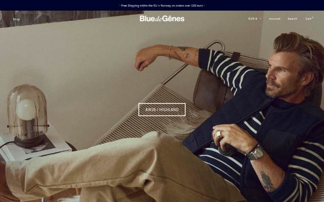 Startseite von Blue de Gênes