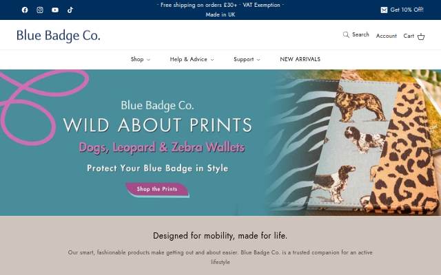 Blue Badge Co storefront