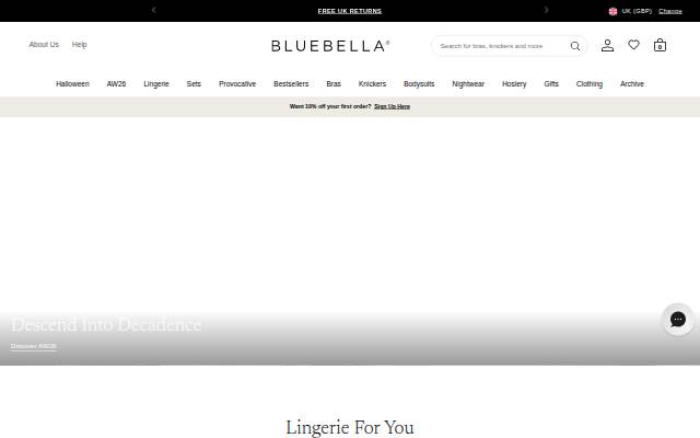 Bluebella storefront