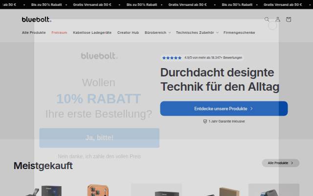 BlueBolt Chargers EU storefront