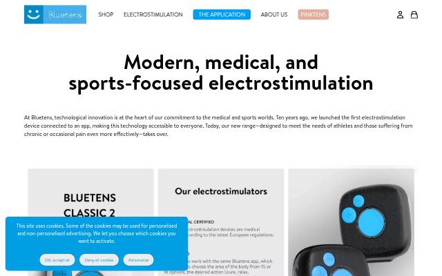 Bluetens : Électrostimulation nouvelle génération storefront