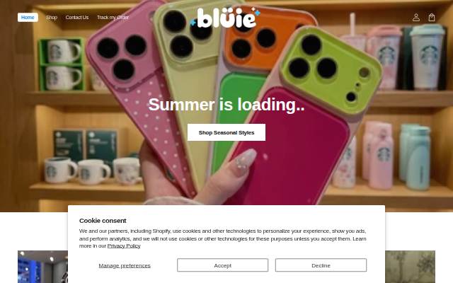 Blüie storefront