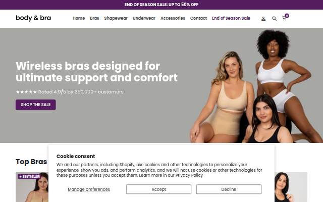 Body &amp; Bra storefront