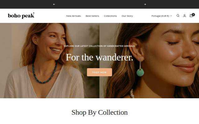 Boho Peak storefront