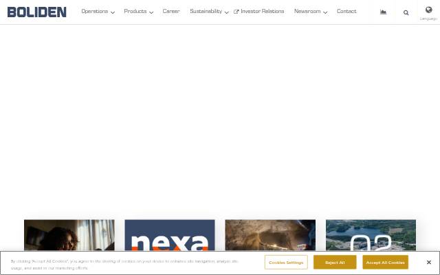 Startseite von Boliden – Metals for generations to come