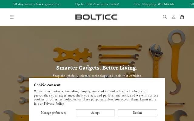 Bolticc storefront