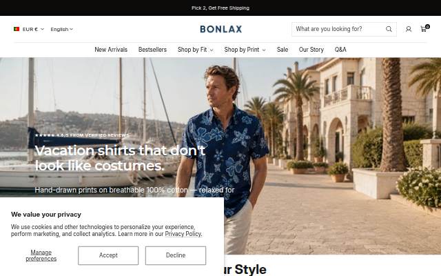 BONLAX storefront