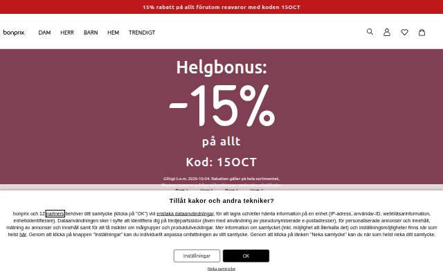 Startseite von bonprix