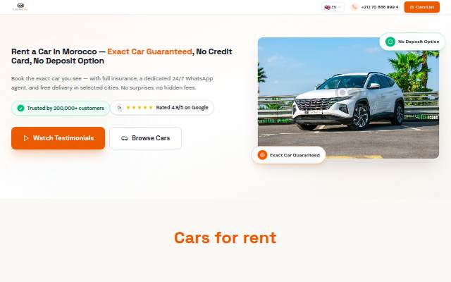 Car Rental in Morocco storefront