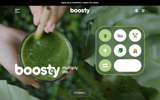 Montra da Boosty Foods - Suplementy diety