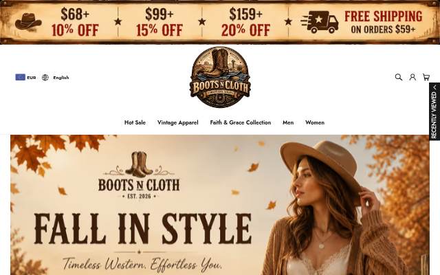 Bootsncloth storefront