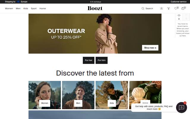 Boozt.com storefront