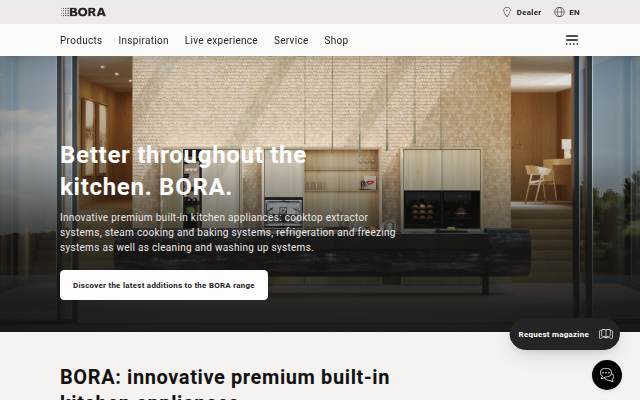 Startseite von https://www.bora.com