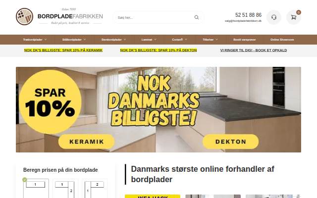 Escaparate de Bordplader til køkken og bad til private og erhverv