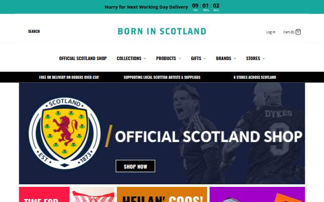 Born in Scotland storefront