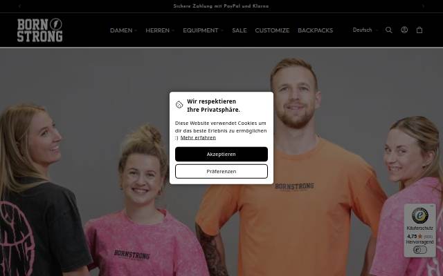 Born Strong GbR storefront