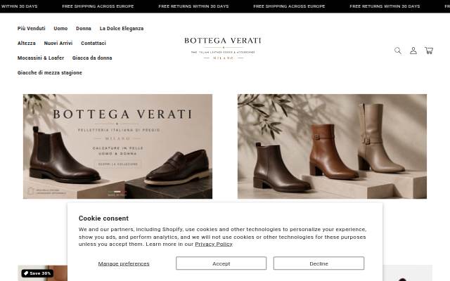 Bottega Verati storefront